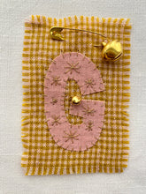 Load image into Gallery viewer, Hand Embroidered Festive Initial Patch